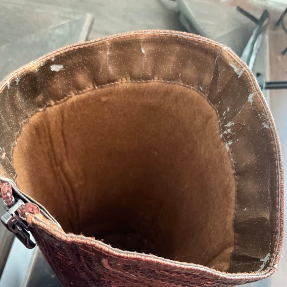 Brown /Cognac John Fashion Sequined Embroidered Pointed Toe Cowboy Boots Sz - Picture 14 of 16